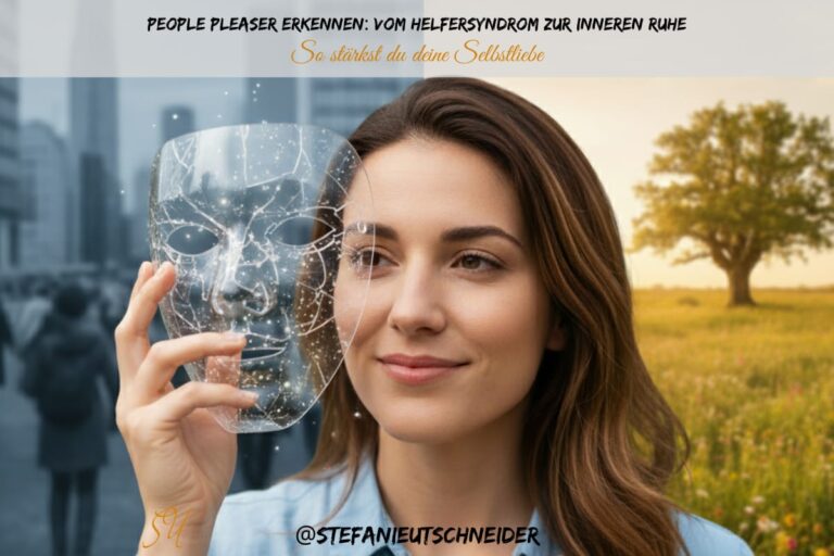 Frau die eine Maske trägt und entscheidet wer sie sein will